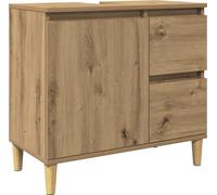 vidaXL Armoire sous lavabo Artisan-Chêne 65x33x60 cm Bois composite