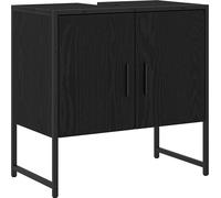 vidaXL Armoire sous lavabo avec porte Chêne noir 60 x 30 x 60 cm