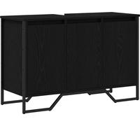 vidaXL Armoire sous lavabo avec porte Chêne noir 91 x 35 x 60 cm
