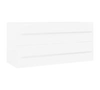 vidaXL Armoire sous lavabo blanc 100x38,5x48 cm Bois composite