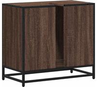 vidaXL Armoire sous lavabo brun imitation chêne 65x33x60 cm
