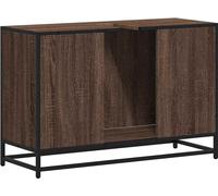 vidaXL Armoire sous lavabo brun imitation chêne 90x33x60 cm