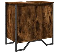 vidaXL Armoire sous lavabo chêne fumé 60x35x60 cm Bois composite