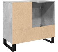 vidaXL Armoire sous lavabo gris béton 65x33x60 cm Bois composite