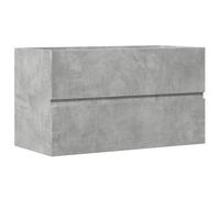 vidaXL Armoire sous lavabo gris béton 90x38,5x45 cm Bois composite