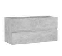 vidaXL Armoire sous lavabo gris béton 90x38,5x45 cm Bois composite