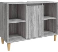 vidaXL Armoire sous lavabo Gris Sonoma 80x33x60 cm Bois composite