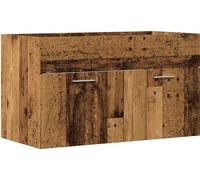 vidaXL Armoire sous lavabo imitation vieux bois 80x38,5x46 cm
