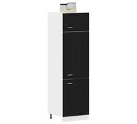 vidaXL Armoire Suspendue avec étagère Lyon Chêne Noir 60 x 31 x 207 cm, Rangement spacieux, Meubles de Cuisine Modernes, Utilitaires durables, Design rectangulaire, pour s'organiser chez soi