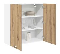 vidaXL Armoire suspendue Riga – Chêne artisanal 80×31×80 cm – Meuble de cuisine moderne