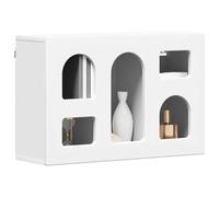 vidaXL Armoire suspendue Blanc 60 x 20 x 40 cm Bois d'ingénierie, Salle de bain, baignoire rectangulaire au design moderne, caractéristiques durables et style compact pour un usage efficace de l'espac