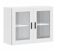 vidaXL Armoire suspendue de cuisine avec porte vitrée Porto Blanc