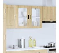 vidaXL Armoire suspendue de cuisine avec porte vitrée Porto chêne Sonoma