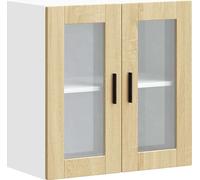 vidaXL Armoire suspendue de cuisine avec porte vitrée Porto chêne Sonoma
