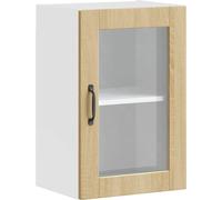 vidaXL Armoire suspendue de cuisine avec porte vitrée Porto chêne Sonoma