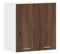 vidaXL Armoire Suspendue Flottante Murale Armoire de Rangement Meuble de Cuisine Intérieur Chêne Marron 60x31x60 cm Bois d'Ingénierie