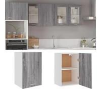 vidaXL Armoire en Verre Suspendue, Placard Mural avec Porte, Casiers de Rangement, Meuble de Cuisine Intérieur, Moderne, 826349
