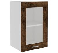 vidaXL Armoire suspendue Lyon verre chêne fumé 40x31x60 cm Bois composite