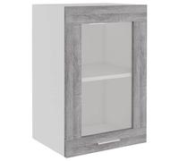 vidaXL Armoire suspendue Lyon verre gris Sonoma 40x31x60 cm Matériau dérivé du bois