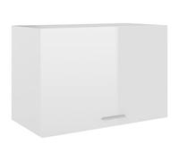 vidaXL Armoire Suspendue, Meuble de Cuisine Mural avec Étagère, Armoire de Rangement Salle à Manger Intérieur, Blanc Brillant Bois d’Ingénierie