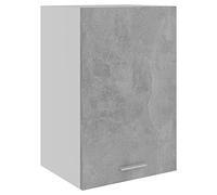 vidaXL Armoire Suspendue Placard Armoire de Rangement Murale Meuble de Cuisine avec 2 Etagères Maison Intérieur Gris Béton 39,5x31x60 cm Aggloméré
