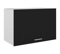 vidaXL Armoire murale 1 étagère de cuisine encastrable - Meuble de cuisine - Meuble de cuisine - Armoire de cuisine en panneau de particules - Noir - 60 x 31 x 40 cm