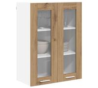 vidaXL Armoire Suspendue Riga Chêne Artisanal 60 x 31 x 80 cm, Armoire de Cuisine Moderne, Design rectangulaire, Grand Espace de Rangement, matériaux résistants, Style Contemporain