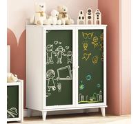 Vidaxl Armoire Tableau Noir Avec Étagère Blanc Bois D'ingénierie