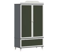 Vidaxl Armoire Tableau Noir Avec Porte Gris Et Blanc Bois D'ingénierie