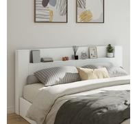 vidaXL Armoire tête de lit avec LED blanc 220x16,5x103,5 cm