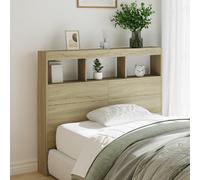 Armoire tête de lit avec LED chêne sonoma 120x17x102 cm