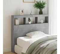 vidaXL Armoire Tête de Lit avec LED, Panneau de Lit avec Compartiment, Tête de Lit avec Armoire, Meuble de Chambre à 839192