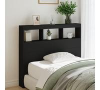 vidaXL Armoire Tête de Lit avec LED, Tête de Lit avec Compartiment, Meuble de Rangement Chambre à Coucher, Accessoire de 839190