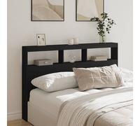 Vidaxl Armoire Tête De Lit Avec Led Noir 160x17x102 Cm Noir