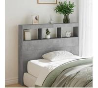 vidaXL Armoire Tête de Lit avec LED, Panneau de Lit avec Compartiment, Tête de Lit avec Armoire, Meuble de Chambre à 839192