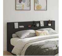 vidaXL Armoire Tête de Lit avec LED, Tête de Lit avec Étagère Ouverte, Meuble de Rangement Chambre à Coucher, Accessoire de 839274