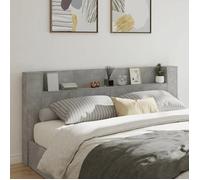 vidaXL Armoire Tête de Lit avec LED, Tête de Lit avec Étagère Ouverte, Meuble de Rangement Chambre à Coucher, Accessoire de 839276