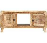 vidaXL Meuble TV 105x46x32 cm Bois Massif de manguier Brut, Support TV, Buffet TV, Meuble multimédia, Banc TV, Meuble HiFi, Centre de Divertissement