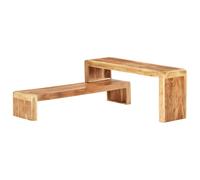 vidaXL Armoire TV 2 pièces en bois massif d'acacia