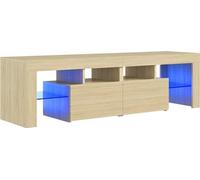 Vidaxl Meuble Tv Avec Lumières Led Chêne Sonoma 140x36,5x40 Cm