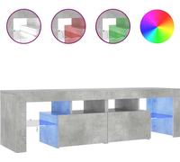 Vidaxl Meuble Tv Avec Lumières Led Gris Béton 140x36,5x40 Cm Gris