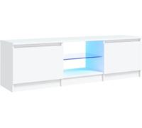 vidaXL Armoire TV avec lampes LED blanc 120x30x36 cm