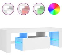 vidaXL Armoire TV avec lampes LED blanc 120x35x40 cm