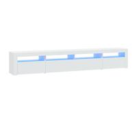 vidaXL Armoire TV avec lampes LED blanc 240x35x40 cm
