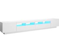 vidaXL Armoire TV avec lampes LED blanc 260x35x40cm
