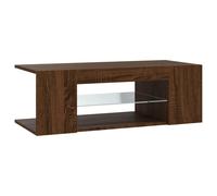 vidaXL Armoire TV avec lampes LED brun imitation chêne 90x39x30 cm