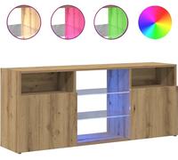 vidaXL Armoire TV avec lampes LED Chêne Artisan 120x30x50 cm