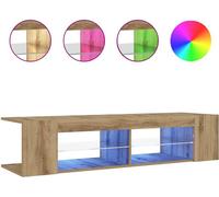 vidaXL Armoire TV avec lampes LED Chêne Artisan 135x39x30 cm