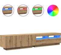 vidaXL Armoire TV avec lampes LED Chêne Artisan 200x35x40 cm