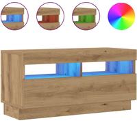 vidaXL Armoire TV avec lampes LED Chêne Artisan 80x35x40 cm